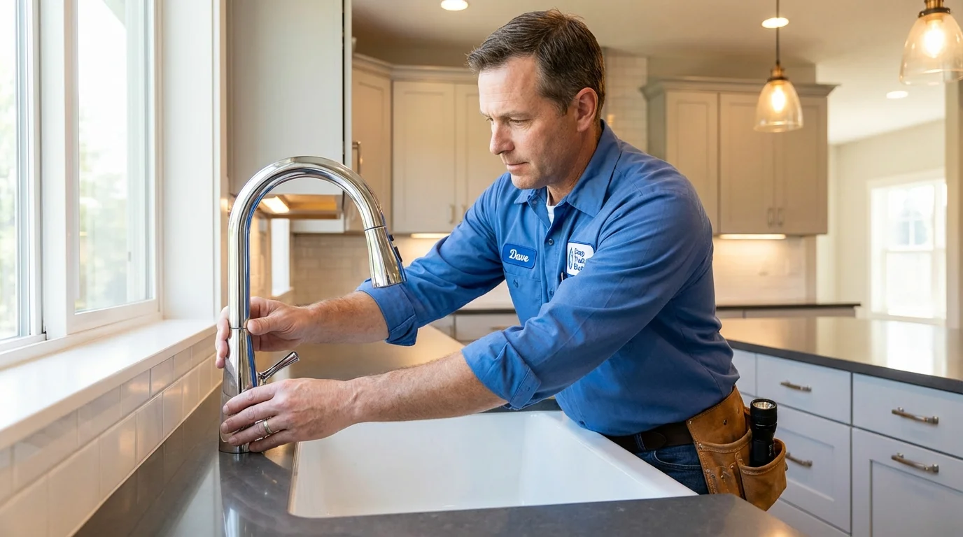 Kitchen faucet installation by Johns Plumbing LLC in Wessington Springs